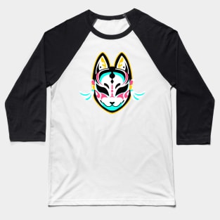 Cat Oni Mask Baseball T-Shirt